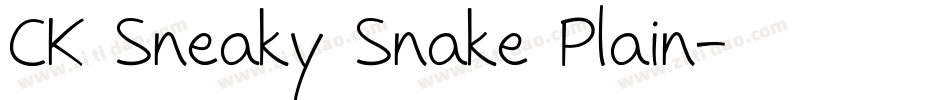 CK Sneaky Snake Plain字体转换